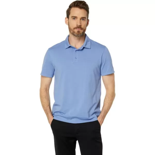 Vince Mens Garment Dye SS PoloWashed Periwinkle