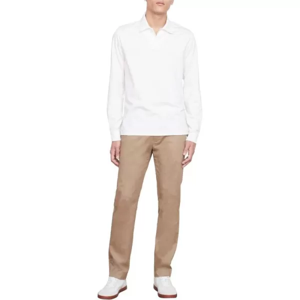 Vince Mens Heavy Pima LS PoloOffwhite