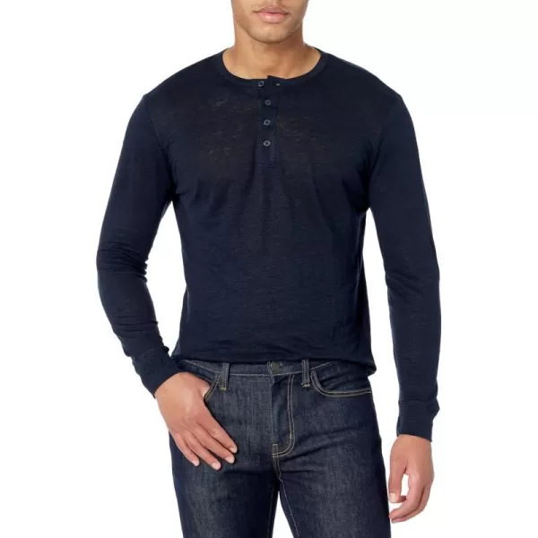 Vince Mens Linen LongSleeve HenleyCoastal