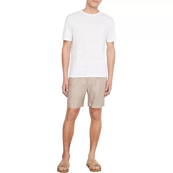 Vince Mens Linen SS CrewOptic White