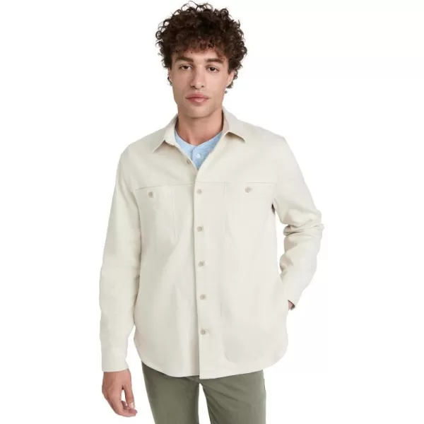 Vince Mens Relaxed Double Face Shirt JacketSalt FlatsOff White