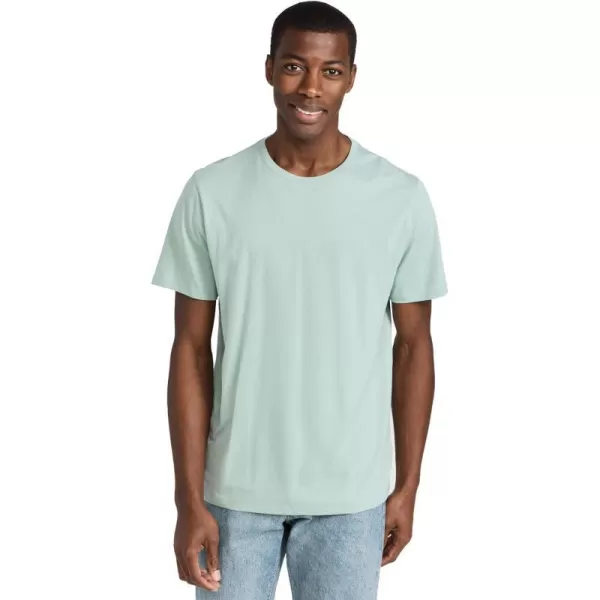 Vince Mens SS Pima Crew NeckSeafoam Green