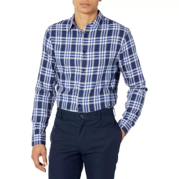 Vince Mens Venice Plaid LSCobaltSand Trail