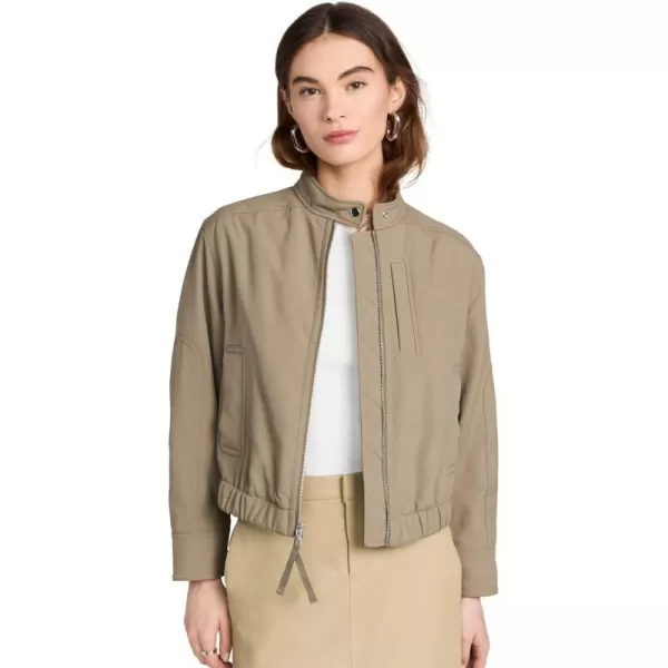 Vince Womens Cropped Bomber JacketOak Moss