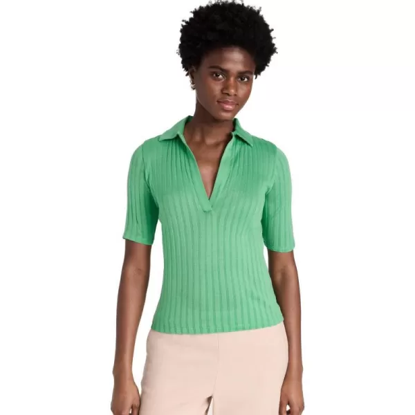 Vince Womens Elbow Sleeve PoloParakeet