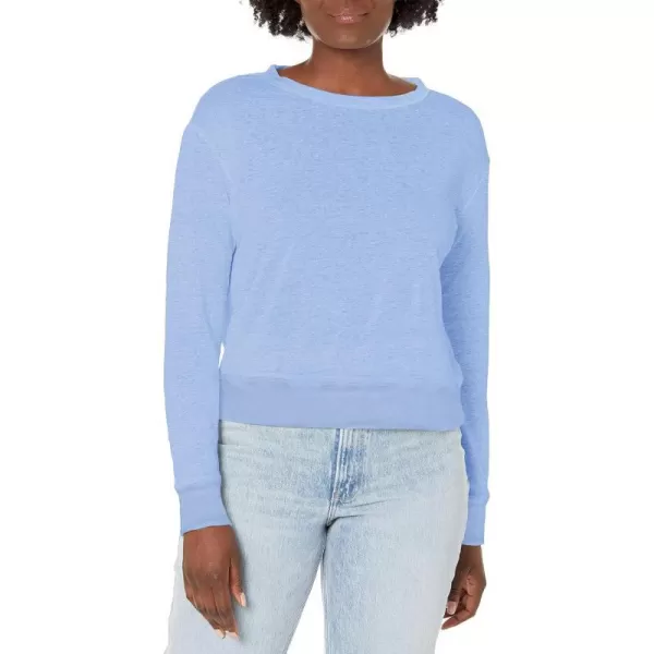 Vince Womens Linen LS PulloverLt Cerulean