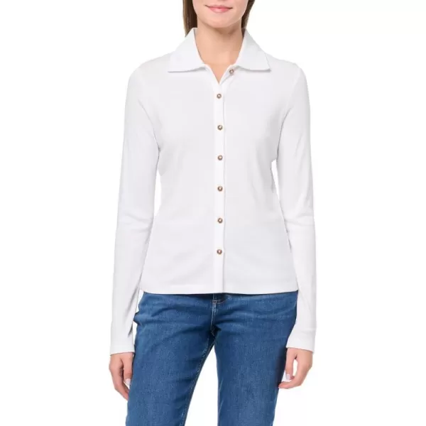 Vince Womens Long Sleeve Collared Button UpOptic White