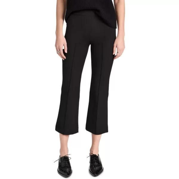 Vince Womens Mid Rise Pintuck Crop Flare PantBlack