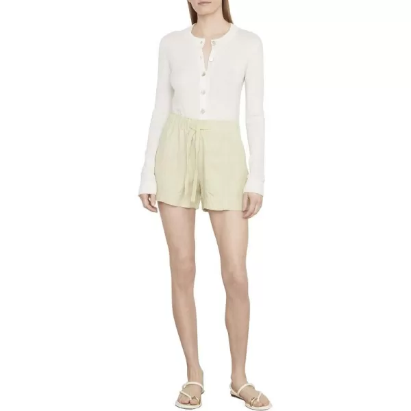 Vince Womens Mid Waist Tie Front Pull on ShortPale Sweet Grass