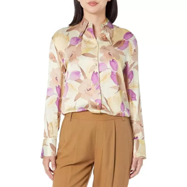 Vince Womens Nouveau Magnolia LS Relaxed ShirtSun Dew