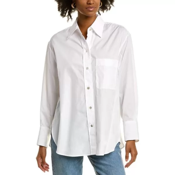 Vince Womens Oversized Long Sleeve ShirtOptic White