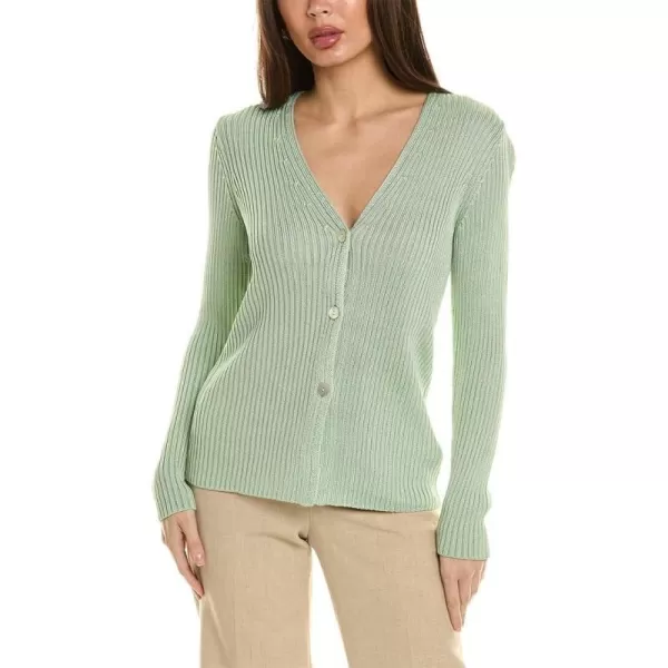 Vince Womens Ribbed Button CardiganDew