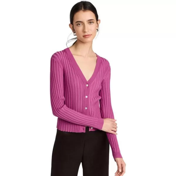 Vince Womens Ribbed V Neck CardiganRosea