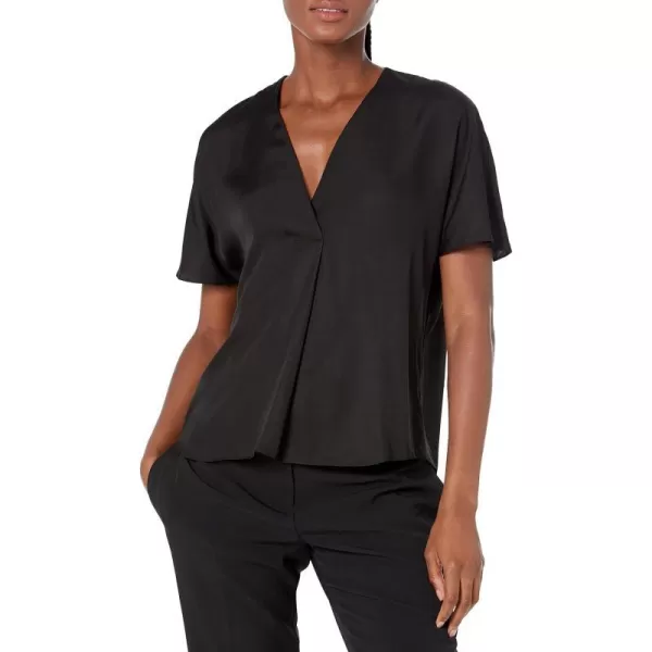 Vince Womens SS Vnk BlouseBlack