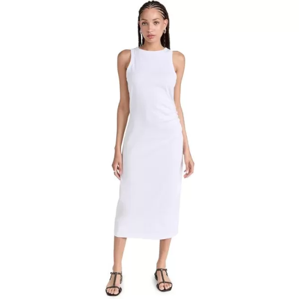 Vince Womens Side Drape Tank DressOptic White