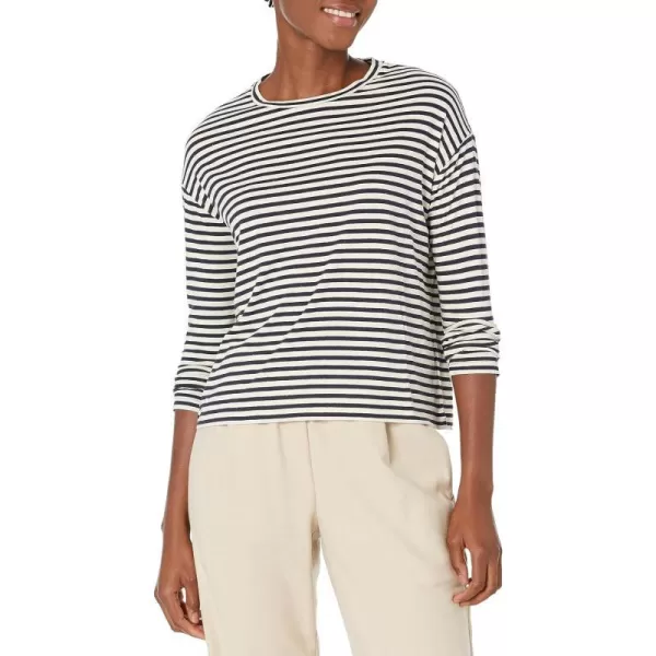 Vince Womens Striped LS Drop Shoulder TopEnokiTwilight