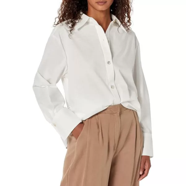 Vince Womens Tie Bk LS ShirtOptic White