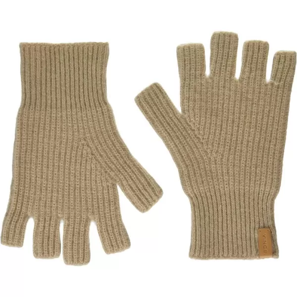 Vince womens Boiled Cashmere Fingerless Rib Knit GloveOak Buff