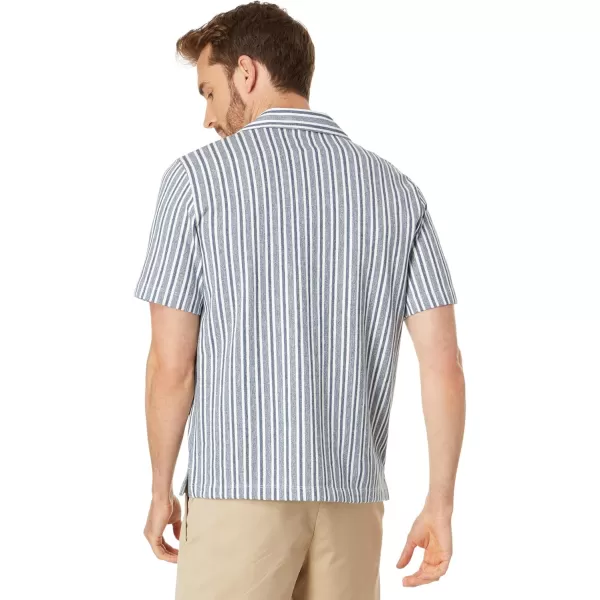 Vince Mens Cabana Stripe SS Button DownTwilight BlueOff White