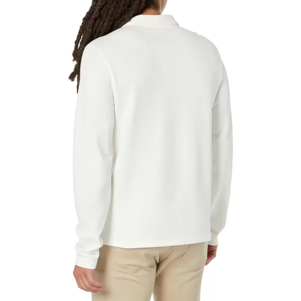 Vince Mens Dbl Knit Pique LS PoloOffwhite