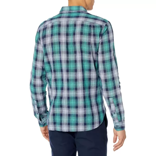 Vince Mens Del Mar Plaid LSRoyal BlueMalibu Water