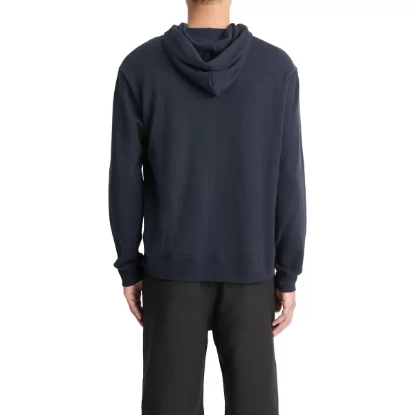 Vince Mens Double Face Pullover HoodieCoastalUltramarine