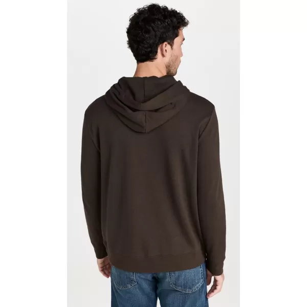 Vince Mens Double Face Pullover HoodieNight MossEmerald Bay