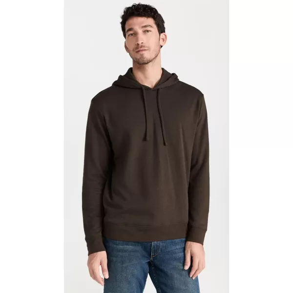 Vince Mens Double Face Pullover HoodieNight MossEmerald Bay