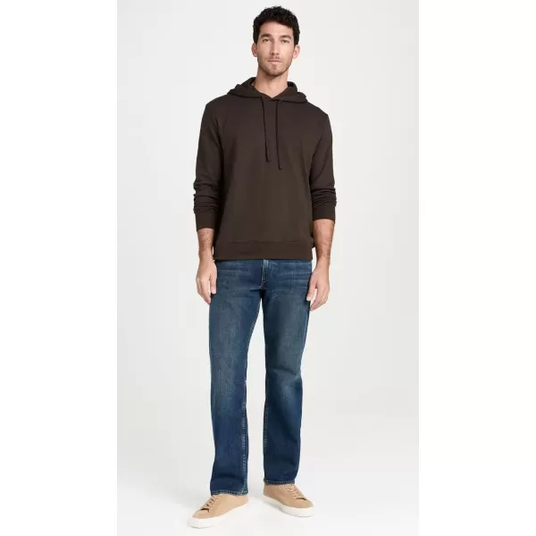 Vince Mens Double Face Pullover HoodieNight MossEmerald Bay