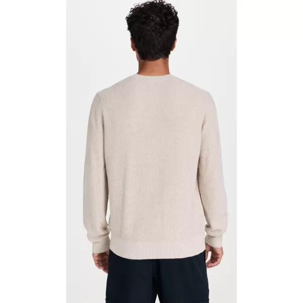 Vince Mens Geo Jacquard Crew SweaterBritish KhakiClassic Cream