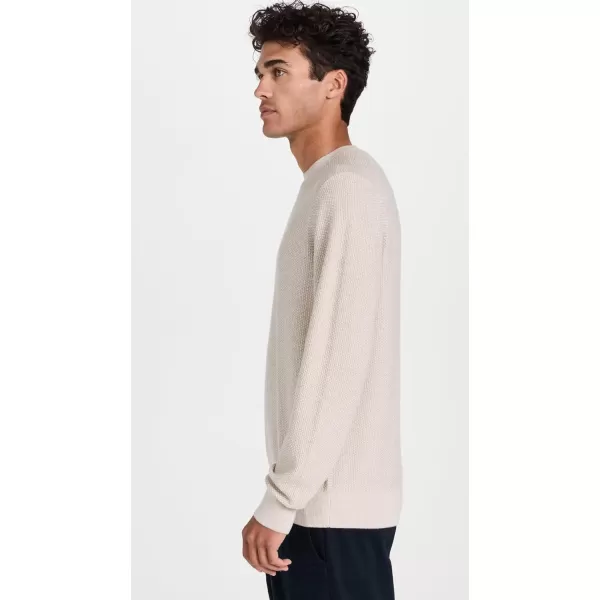 Vince Mens Geo Jacquard Crew SweaterBritish KhakiClassic Cream