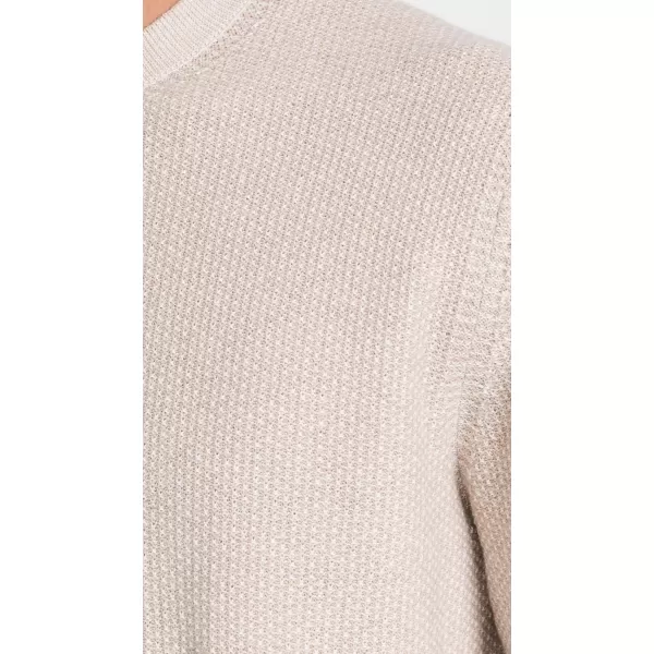 Vince Mens Geo Jacquard Crew SweaterBritish KhakiClassic Cream