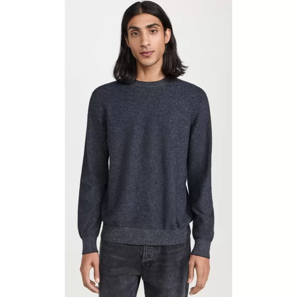 Vince Mens Geo Jacquard Crew SweaterCoastalMed H Grey