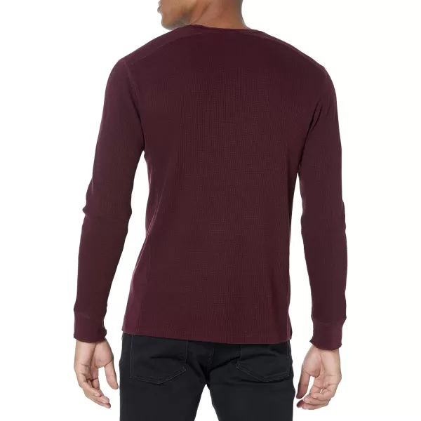 Vince Mens Long Sleeve Thermal Crew TeeDeep Wine