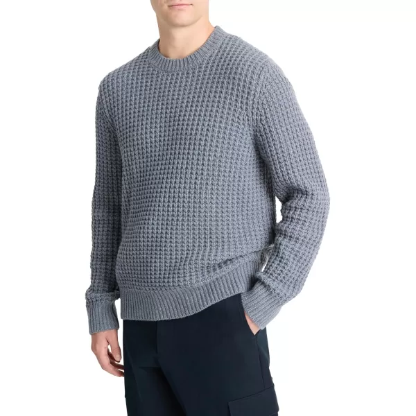 Vince Mens Macro Waffle LS Crew Evening Mist Large