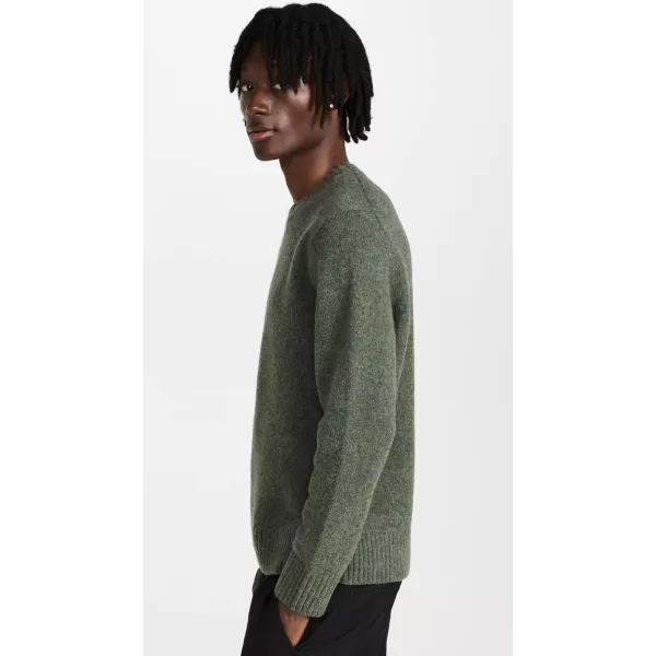 Vince Mens Melange Crew SweaterOlive Field