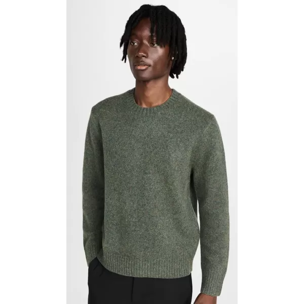 Vince Mens Melange Crew SweaterOlive Field