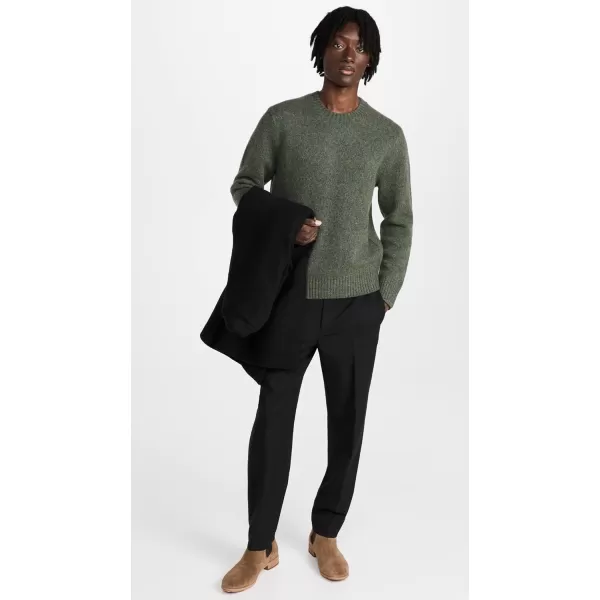 Vince Mens Melange Crew SweaterOlive Field