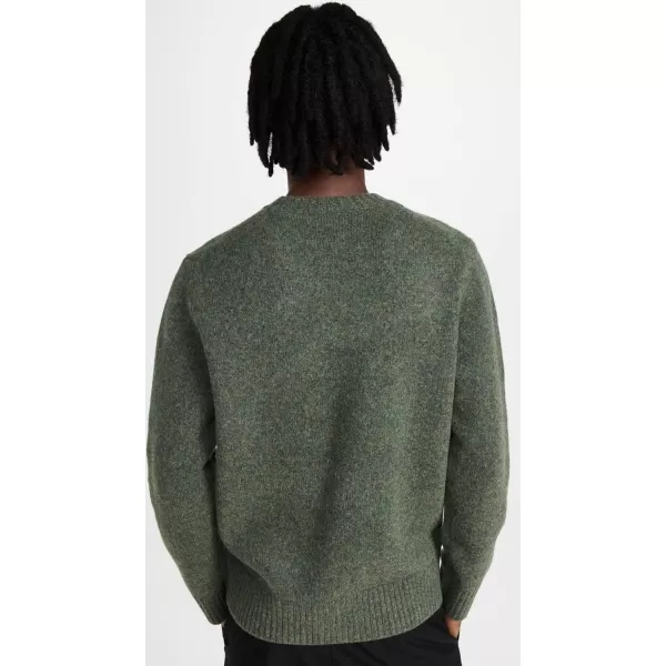 Vince Mens Melange Crew SweaterOlive Field