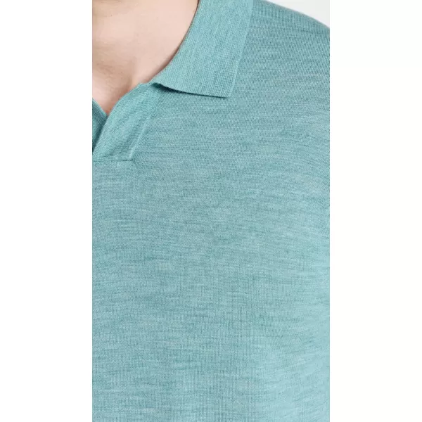 Vince Mens Merino Johnny Collar ShirtH Mineral