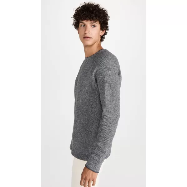 Vince Mens Mouline Thermal CrewOff WhiteBlack