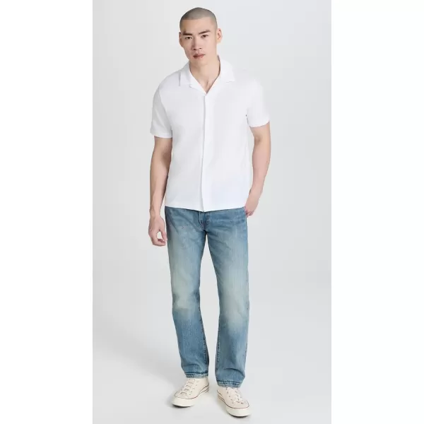 Vince Mens Pique Cabana Button Down ShirtOptic White