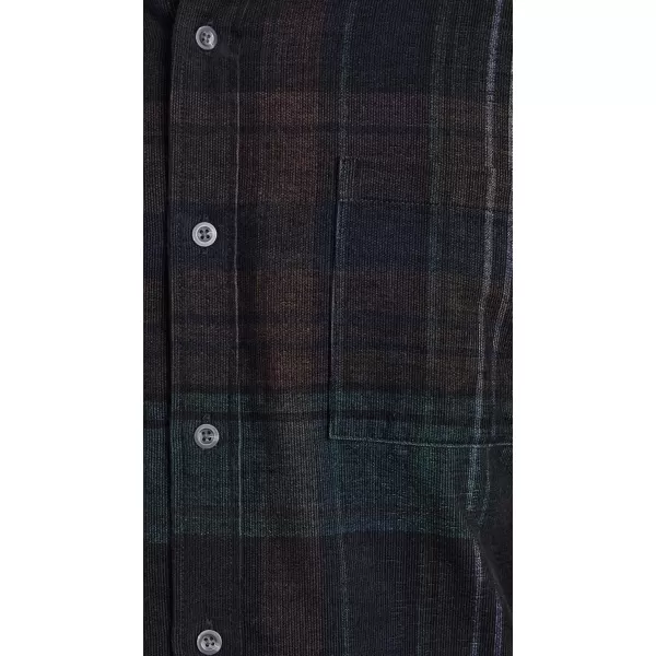 Vince Mens Sierra Corduroy Plaid ShirtSurplus OliveIvy Sky