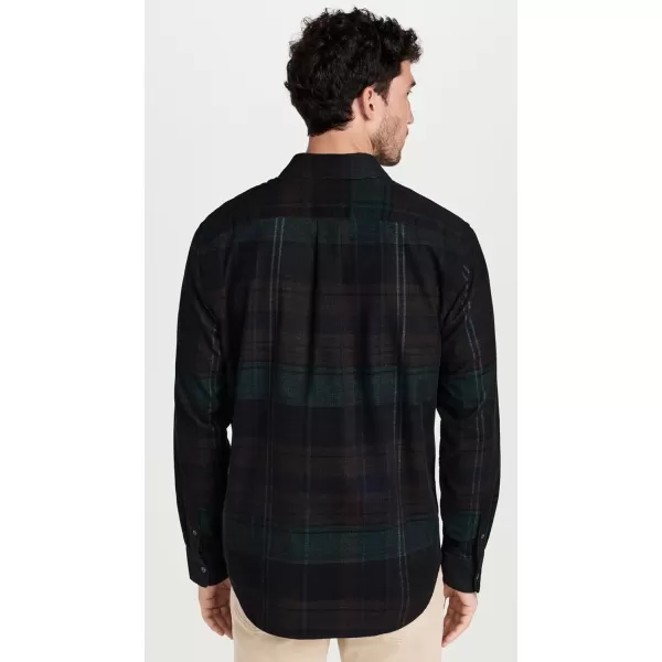 Vince Mens Sierra Corduroy Plaid ShirtSurplus OliveIvy Sky