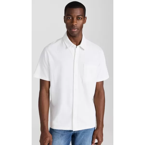 Vince Mens Sueded Jersey Button Down ShirtOffwhite