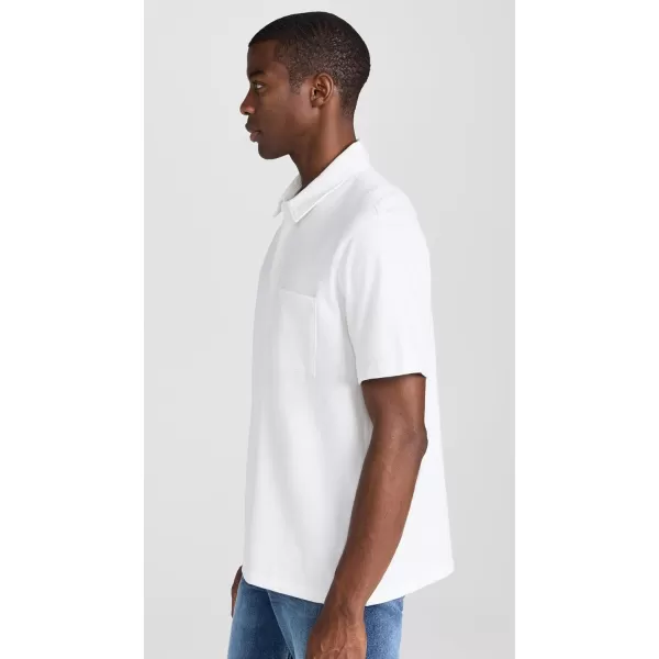 Vince Mens Sueded Jersey Button Down ShirtOffwhite