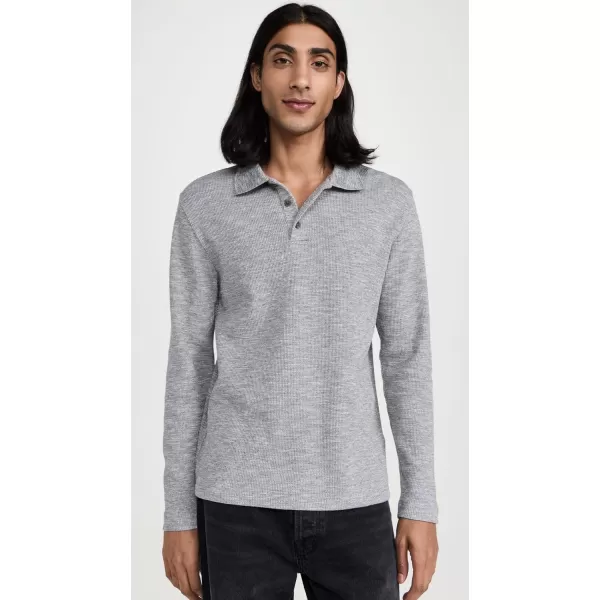 Vince Mens Sunfaded Thermal PoloCarbonOff White