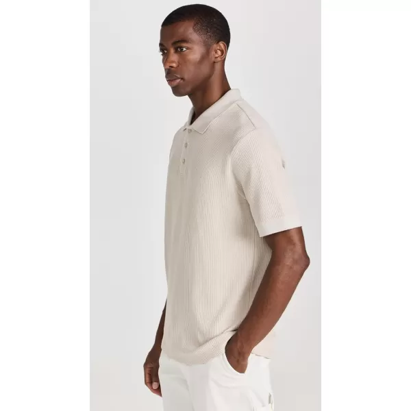 Vince Mens Varigated Texture Short Sleeve PoloDk Morning Haze