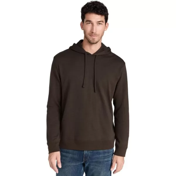 Vince Mens Double Face Pullover HoodieNight MossEmerald Bay