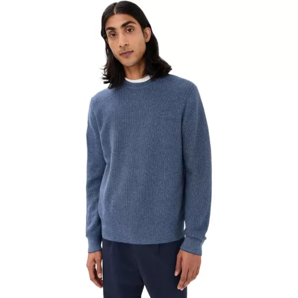 Vince Mens Geo Jacquard Crew SweaterBeluga BlueBlue Hour